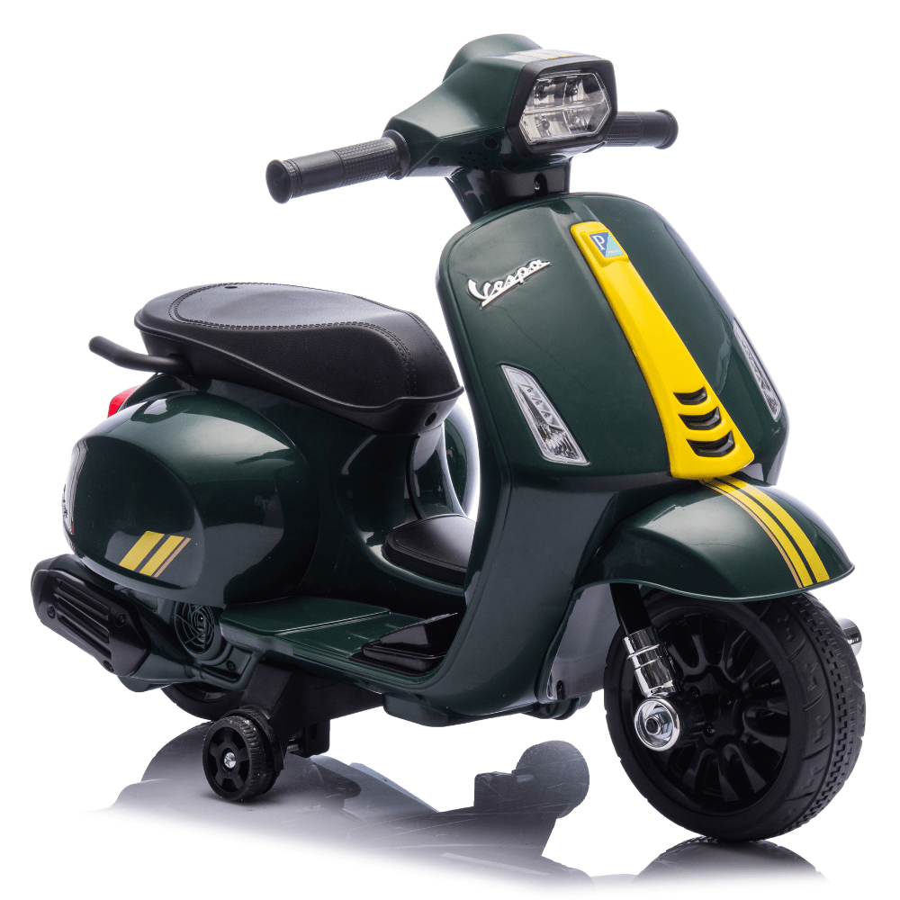 Licensed VESPA Ηλεκτρική Παιδική Μηχανή 6V – ΣΚΟΥΡΟ ΠΡΑΣΙΝΟ