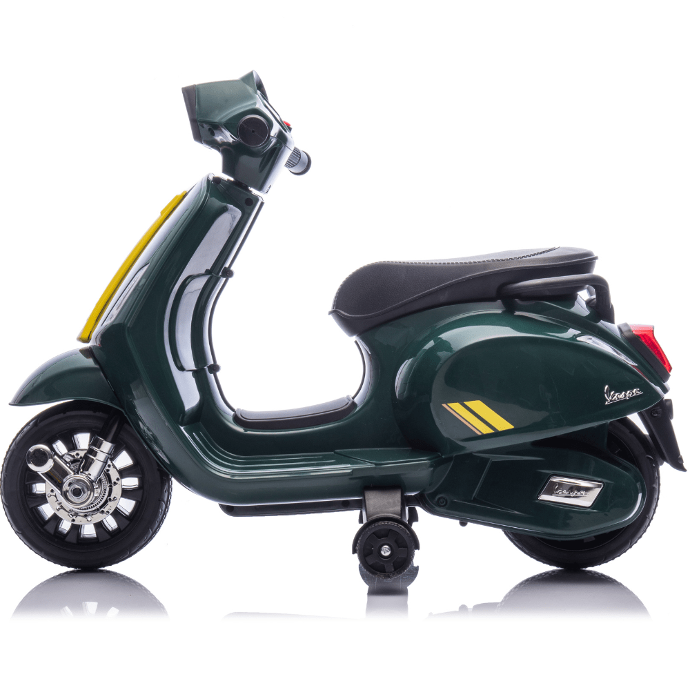 Licensed VESPA Ηλεκτρική Παιδική Μηχανή 6V – ΣΚΟΥΡΟ ΠΡΑΣΙΝΟ - Image 5