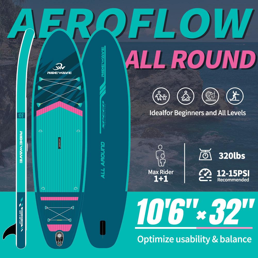 Φουσκωτή Σανίδα Sup Ridewave AeroFlow 10,6′ με κουπί , αξεσουάρ και σακίδιο μεταφοράς με μήκος 320cm – WaveFlow - Image 21