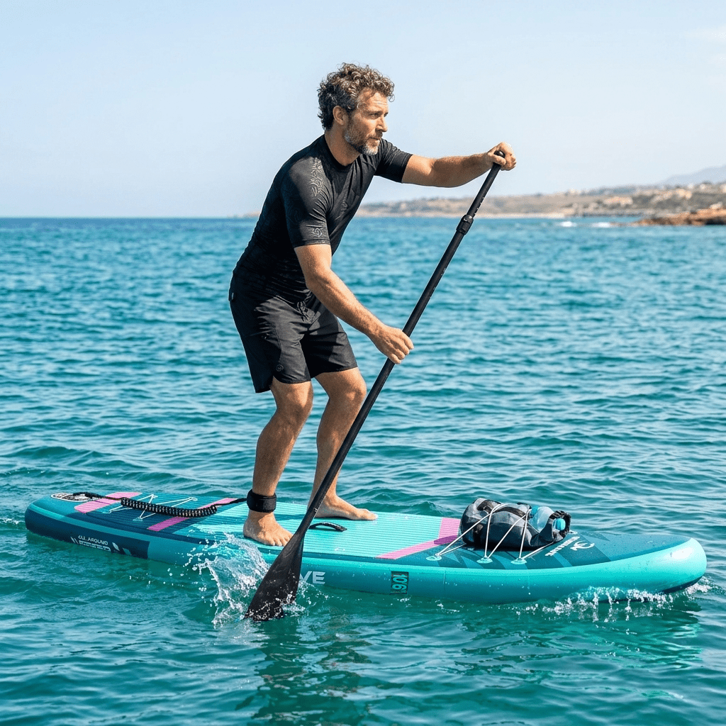 Φουσκωτή Σανίδα Sup Ridewave AeroFlow 10,6′ με κουπί , αξεσουάρ και σακίδιο μεταφοράς με μήκος 320cm – WaveFlow - Image 9