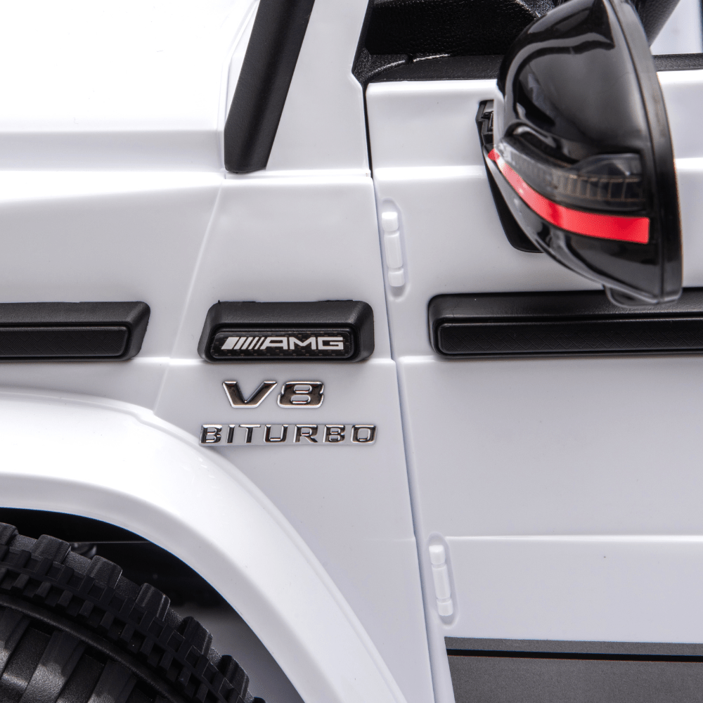 Licensed Mercedes-Benz AMG G63 Ηλεκτροκίνητο Παιδικό Αυτοκίνητο 12V – Με Τηλεχειριστήριο, Bluetooth, LED Φώτα & Ανοιγόμενες Πόρτες - ΛΕΥΚΟ - Image 12