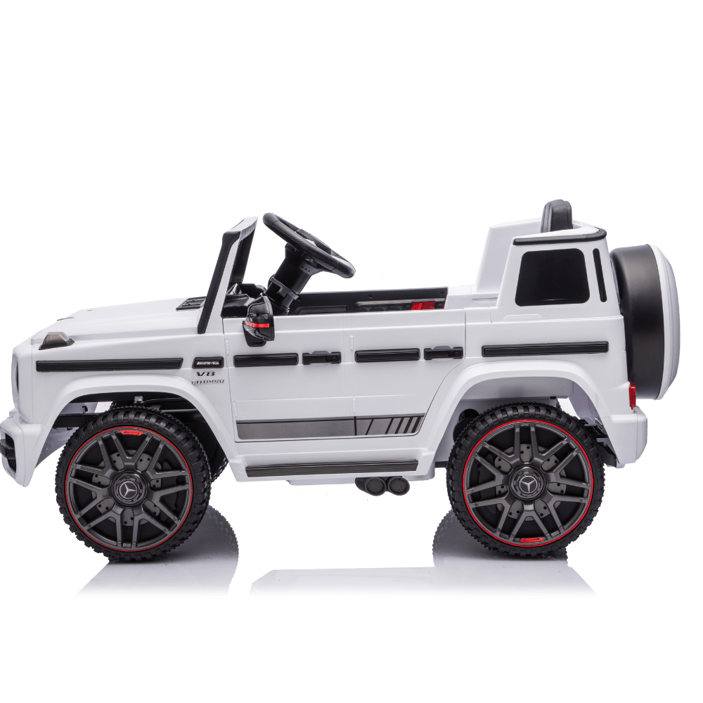 Licensed Mercedes-Benz AMG G63 Ηλεκτροκίνητο Παιδικό Αυτοκίνητο 12V – Με Τηλεχειριστήριο, Bluetooth, LED Φώτα & Ανοιγόμενες Πόρτες - ΛΕΥΚΟ - Image 2