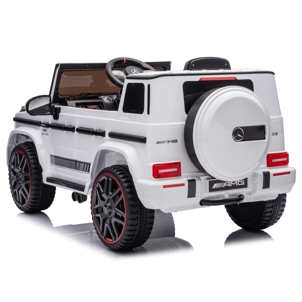 Licensed Mercedes-Benz AMG G63 Ηλεκτροκίνητο Παιδικό Αυτοκίνητο 12V – Με Τηλεχειριστήριο, Bluetooth, LED Φώτα & Ανοιγόμενες Πόρτες - ΛΕΥΚΟ - Image 3