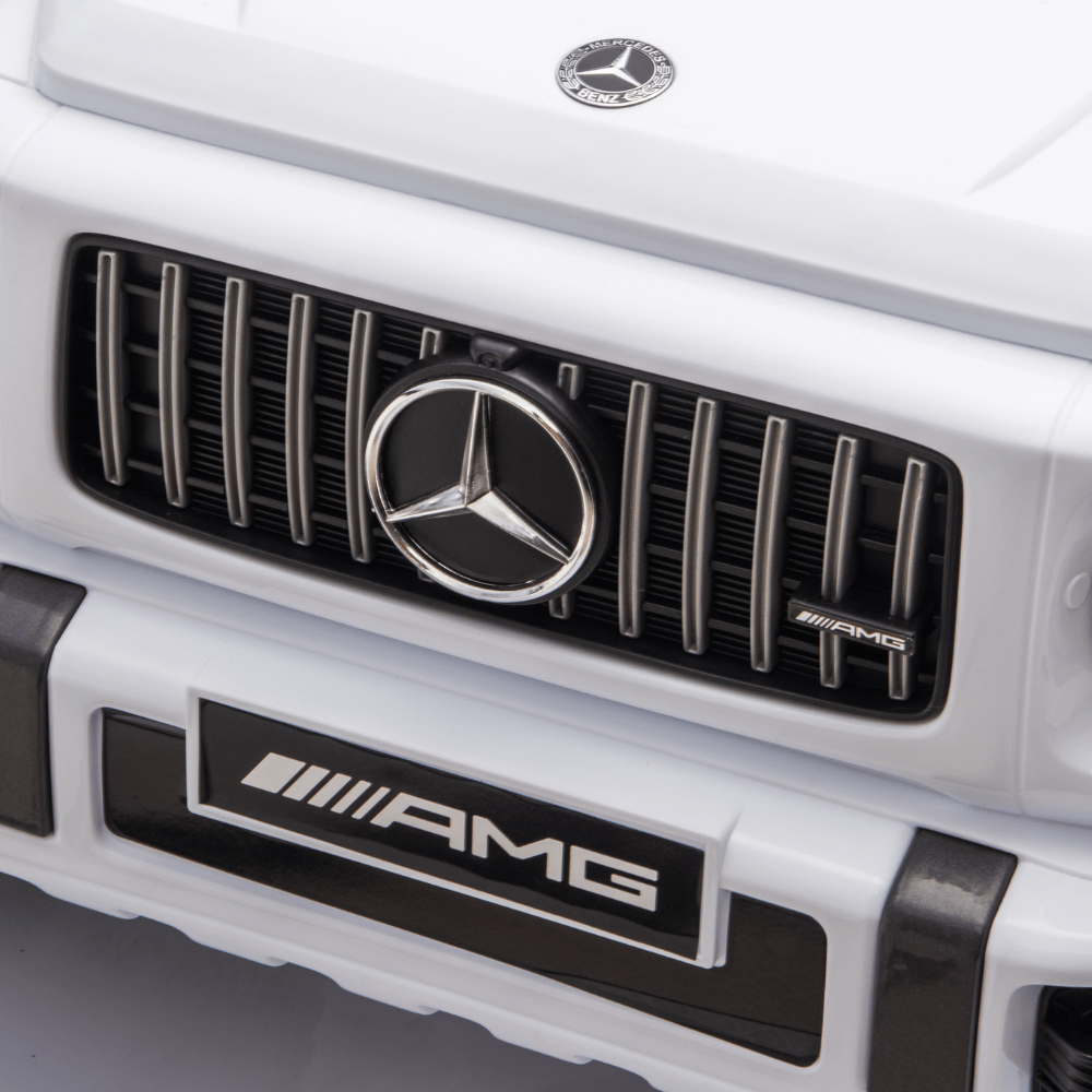 Licensed Mercedes-Benz AMG G63 Ηλεκτροκίνητο Παιδικό Αυτοκίνητο 12V – Με Τηλεχειριστήριο, Bluetooth, LED Φώτα & Ανοιγόμενες Πόρτες - ΛΕΥΚΟ - Image 8