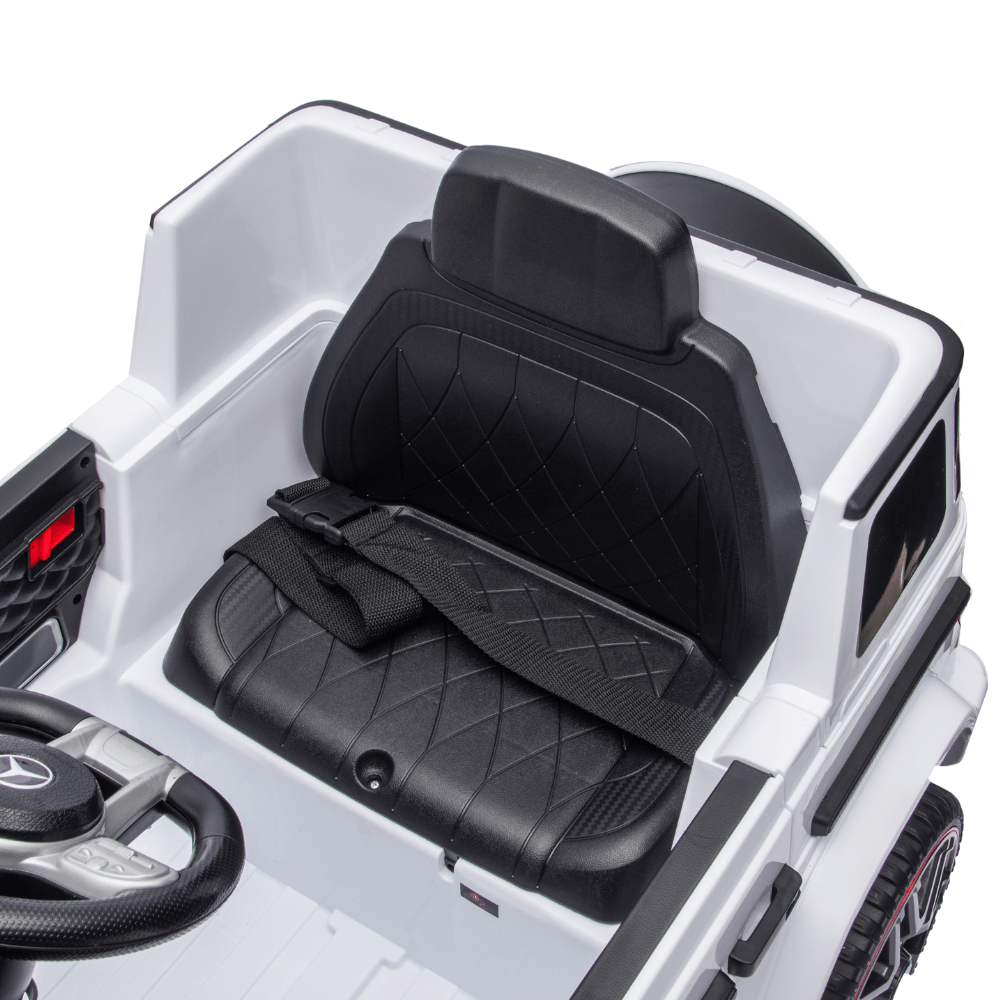 Licensed Mercedes-Benz AMG G63 Ηλεκτροκίνητο Παιδικό Αυτοκίνητο 12V – Με Τηλεχειριστήριο, Bluetooth, LED Φώτα & Ανοιγόμενες Πόρτες - ΛΕΥΚΟ - Image 9