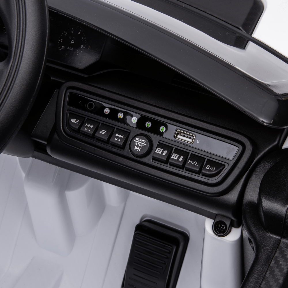 Licensed Land Rover Ηλεκτροκίνητο Παιδικό Αυτοκίνητο 12V – Με Τηλεχειριστήριο, Bluetooth, LED Φώτα & Ανοιγόμενες Πόρτες - ΛΕΥΚΟ - Image 11