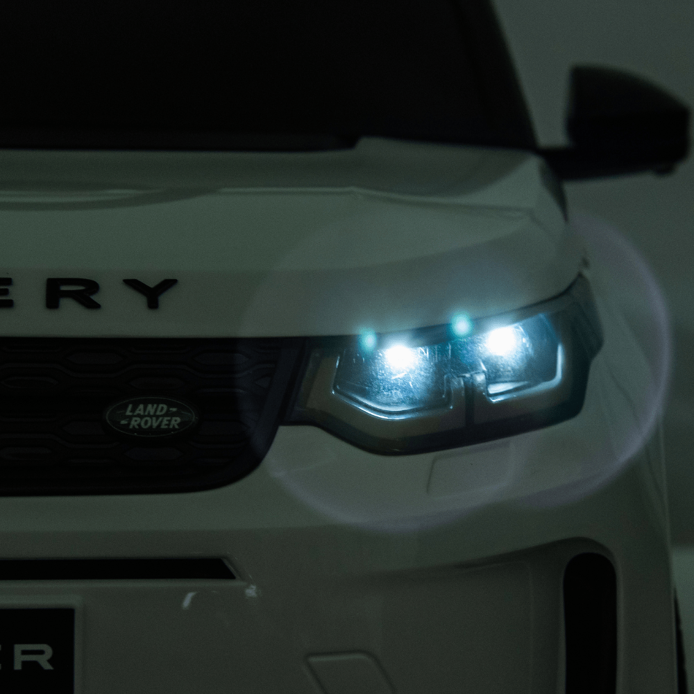 Licensed Land Rover Ηλεκτροκίνητο Παιδικό Αυτοκίνητο 12V – Με Τηλεχειριστήριο, Bluetooth, LED Φώτα & Ανοιγόμενες Πόρτες - ΛΕΥΚΟ - Image 15