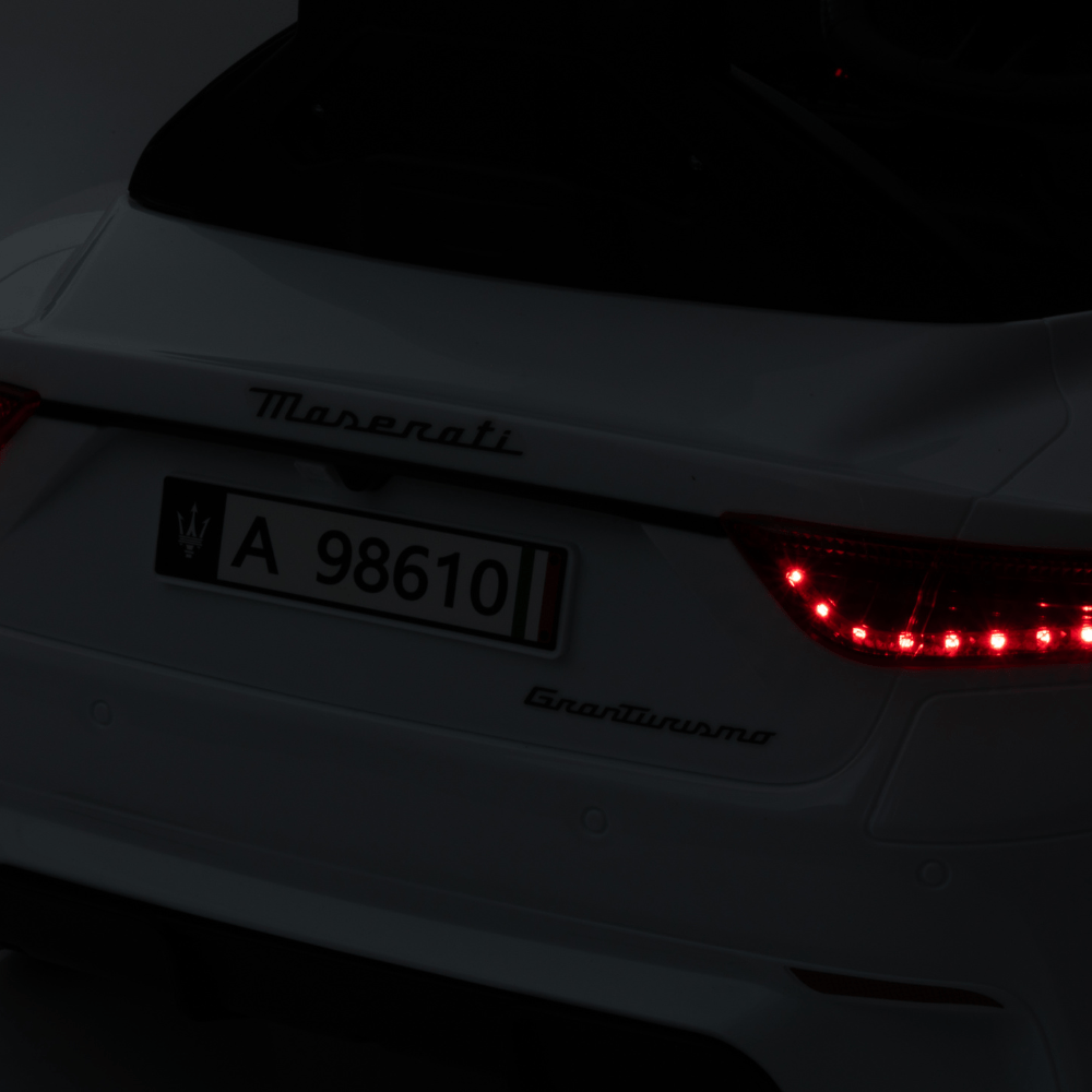 Licensed Maserati Ηλεκτροκίνητο Παιδικό Αυτοκίνητο 12V – Με Τηλεχειριστήριο, Bluetooth, LED Φώτα & Ανοιγόμενες Πόρτες - ΛΕΥΚΟ - Image 12