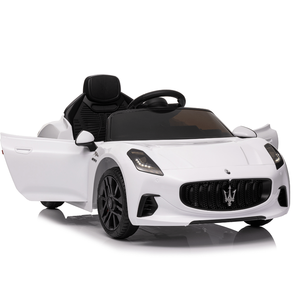 Licensed Maserati Ηλεκτροκίνητο Παιδικό Αυτοκίνητο 12V – Με Τηλεχειριστήριο, Bluetooth, LED Φώτα & Ανοιγόμενες Πόρτες - ΛΕΥΚΟ - Image 6
