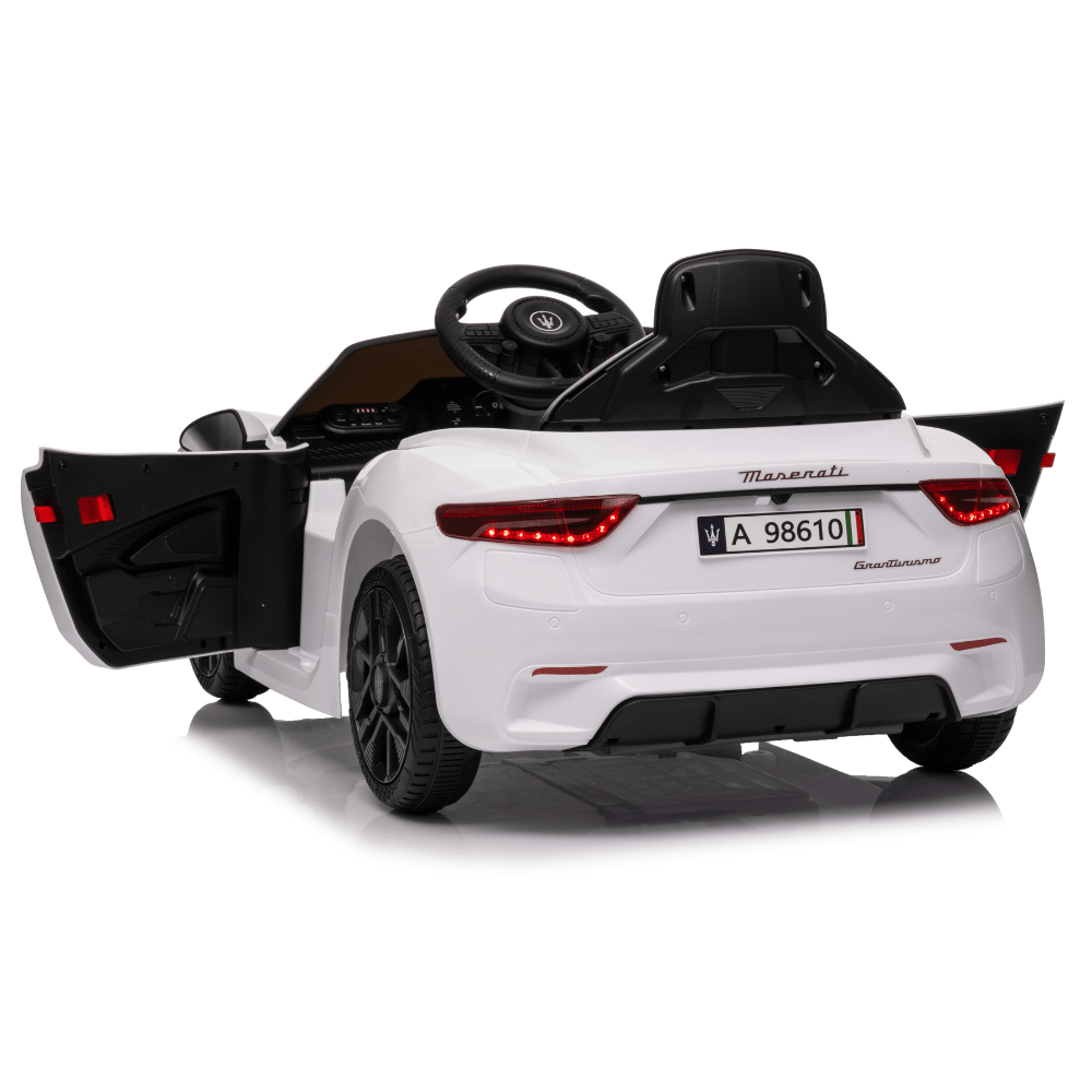 Licensed Maserati Ηλεκτροκίνητο Παιδικό Αυτοκίνητο 12V – Με Τηλεχειριστήριο, Bluetooth, LED Φώτα & Ανοιγόμενες Πόρτες - ΛΕΥΚΟ - Image 7