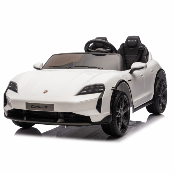 Licensed Porsche Taycan Ηλεκτροκίνητο Παιδικό Αυτοκίνητο 12V – Με Τηλεχειριστήριο, EVA Τροχούς & Ανάρτηση - ΛΕΥΚΟ