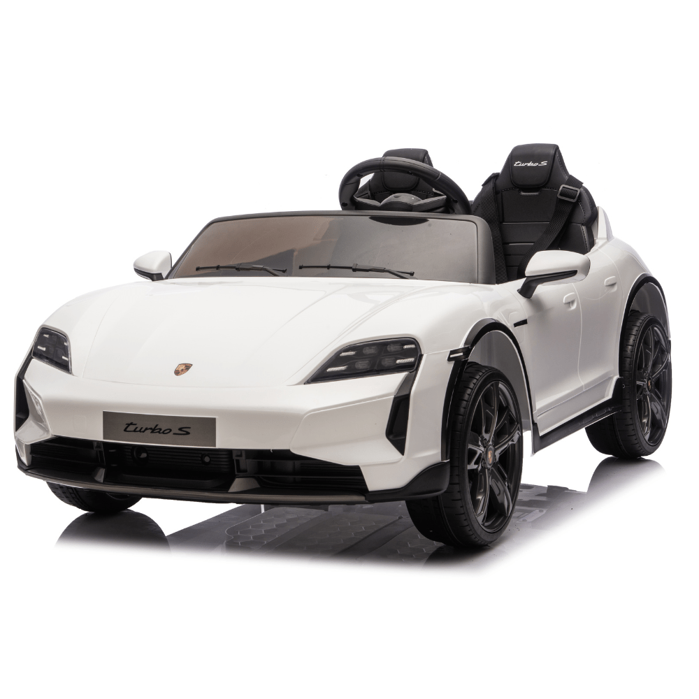 Licensed Porsche Taycan Ηλεκτροκίνητο Παιδικό Αυτοκίνητο 12V – Με Τηλεχειριστήριο, EVA Τροχούς & Ανάρτηση - ΛΕΥΚΟ