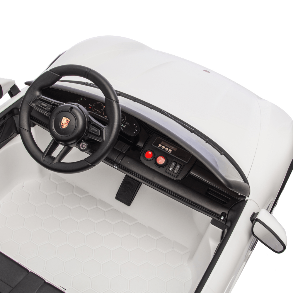 Licensed Porsche Taycan Ηλεκτροκίνητο Παιδικό Αυτοκίνητο 12V – Με Τηλεχειριστήριο, EVA Τροχούς & Ανάρτηση - ΛΕΥΚΟ - Image 11