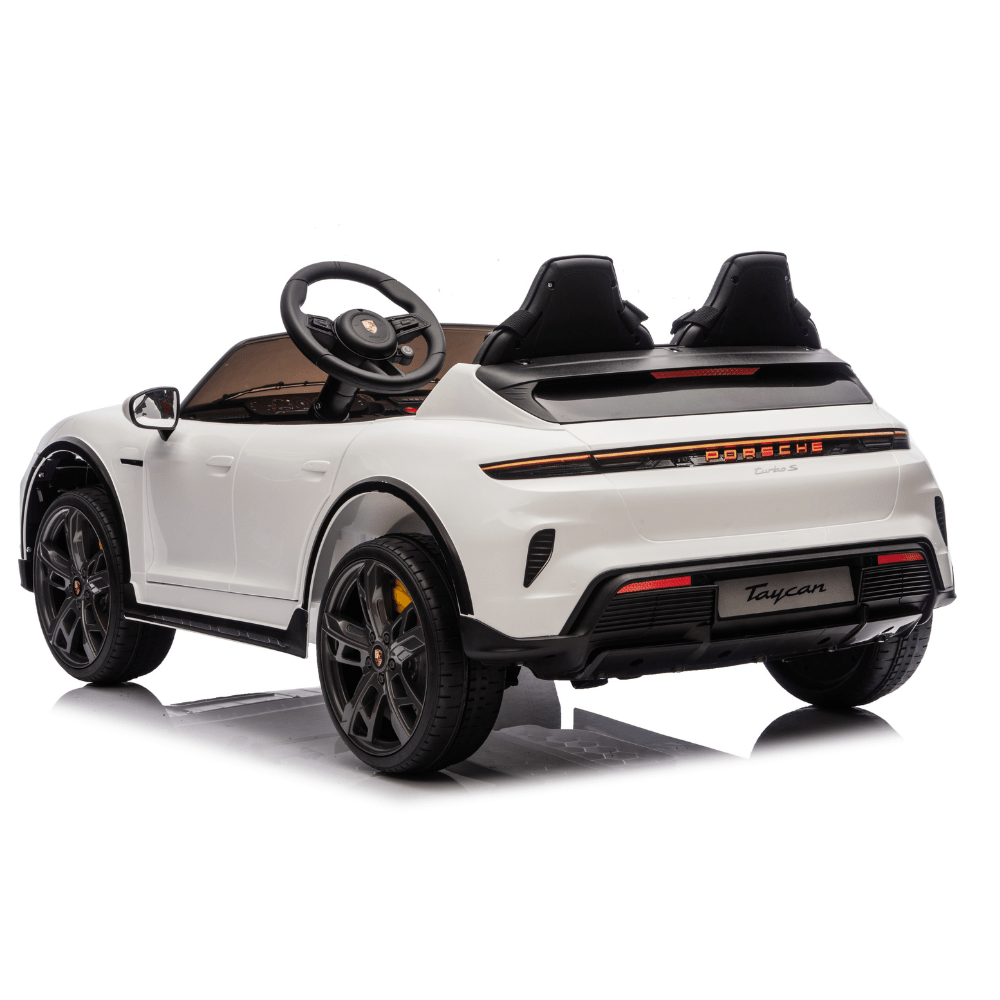 Licensed Porsche Taycan Ηλεκτροκίνητο Παιδικό Αυτοκίνητο 12V – Με Τηλεχειριστήριο, EVA Τροχούς & Ανάρτηση - ΛΕΥΚΟ - Image 2