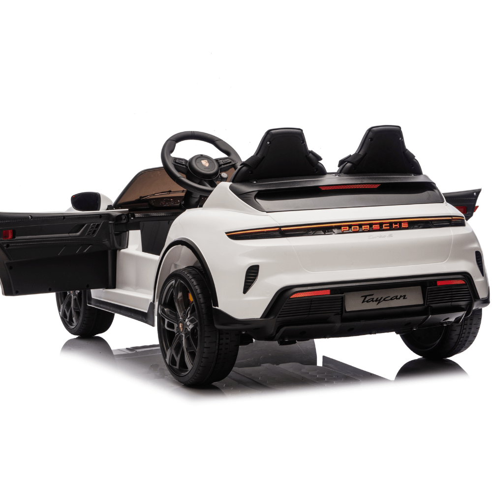 Licensed Porsche Taycan Ηλεκτροκίνητο Παιδικό Αυτοκίνητο 12V – Με Τηλεχειριστήριο, EVA Τροχούς & Ανάρτηση - ΛΕΥΚΟ - Image 8