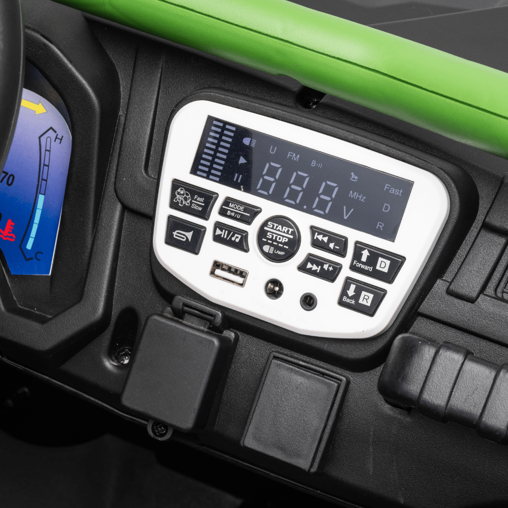 Ηλεκτροκίνητο Παιδικό Buggy UTV 12V – Με Τηλεχειριστήριο, EVA Τροχούς, MP3, USB & Ανάρτηση 4 Τροχών - ΠΡΑΣΙΝΟ - Image 11