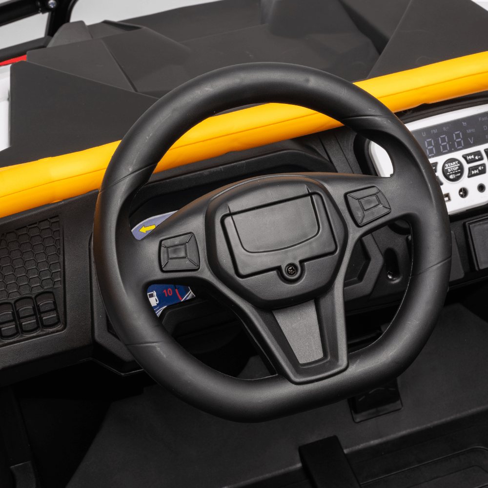 Ηλεκτροκίνητο Παιδικό Buggy UTV 12V – Με Τηλεχειριστήριο, EVA Τροχούς, MP3, USB & Ανάρτηση 4 Τροχών - ΛΕΥΚΟ - Image 10