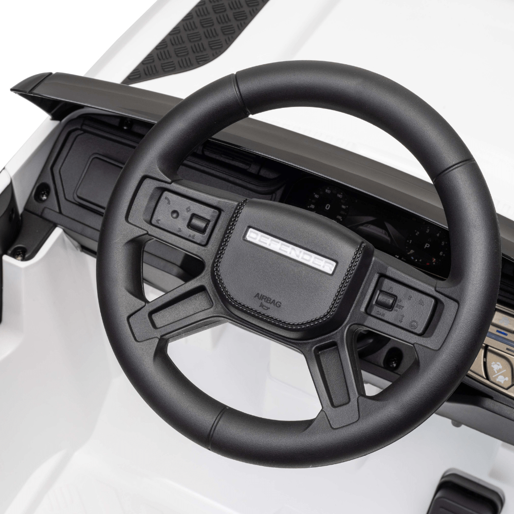 Land Rover Defender Licensed Ηλεκτροκίνητο Παιδικό Αυτοκίνητο 6V – Με Τηλεχειριστήριο, Bluetooth & LED Φώτα ΛΕΥΚΟ - Image 9