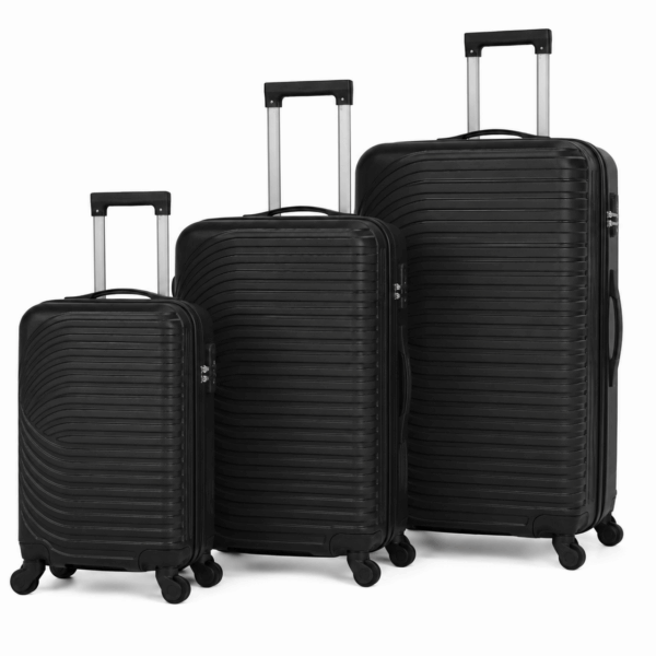 MOVE Σετ Βαλίτσες 3 Τεμαχίων 20″-24″-28″ – Σκληρές, Ελαφριές & Ανθεκτικές – ΜΑΥΡΟ