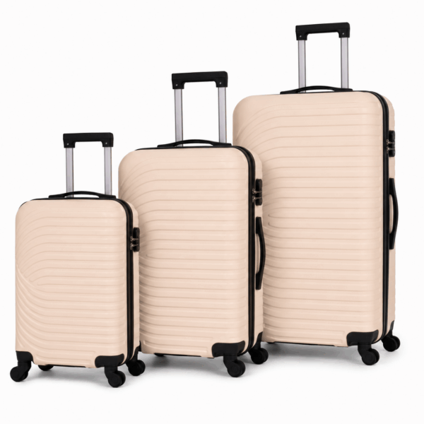 MOVE Σετ Βαλίτσες 3 Τεμαχίων 20″-24″-28″ – Σκληρές, Ελαφριές & Ανθεκτικές – ΚΡΕΜ