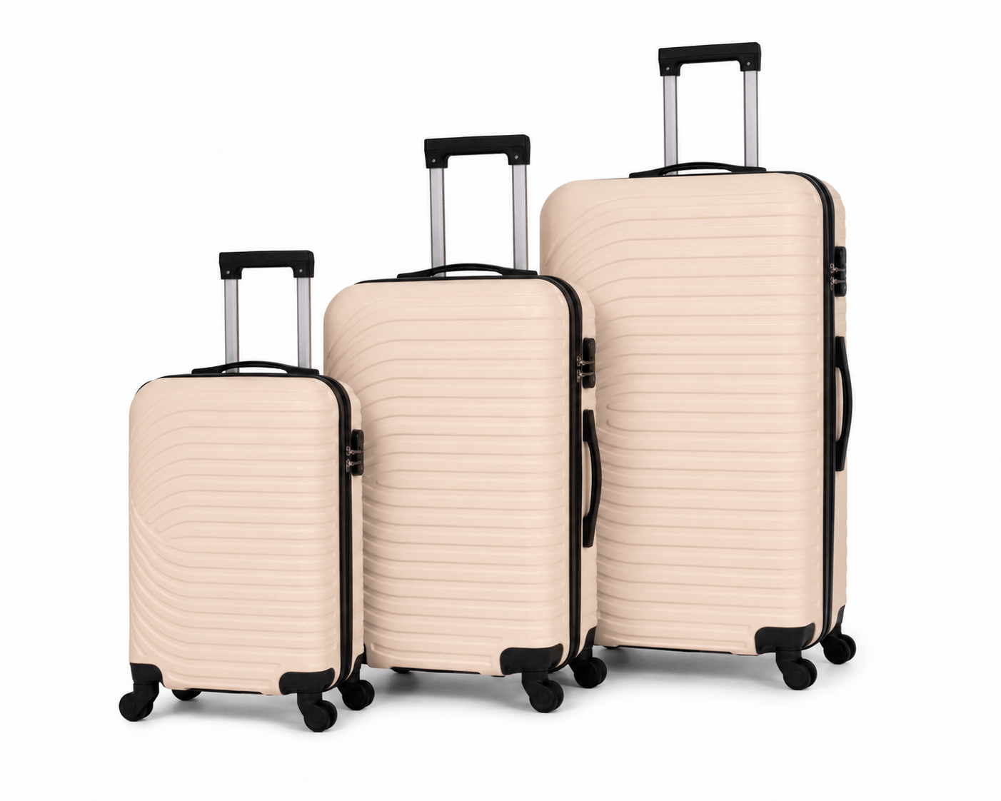 MOVE Σετ Βαλίτσες 3 Τεμαχίων 20″-24″-28″ – Σκληρές, Ελαφριές & Ανθεκτικές – ΚΡΕΜ