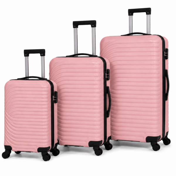 MOVE Σετ Βαλίτσες 3 Τεμαχίων 20″-24″-28″ – Σκληρές, Ελαφριές & Ανθεκτικές – ΡΟΖ