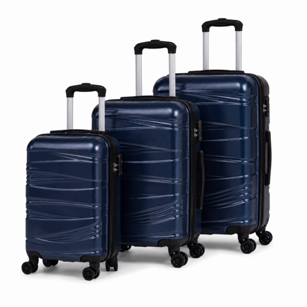 MILANO Σετ Βαλίτσες 3 Τεμαχίων 20″-24″-28″ – Σκληρές, Ελαφριές & Ανθεκτικές – ΣΚΟΥΡΟ ΜΠΛΕ