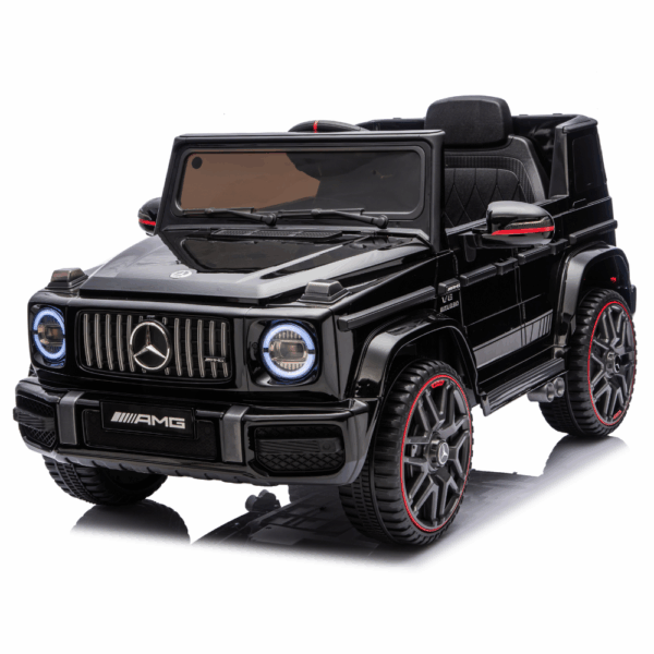 Licensed Mercedes-Benz AMG G63 Ηλεκτροκίνητο Παιδικό Αυτοκίνητο 12V – Με Τηλεχειριστήριο, Bluetooth, LED Φώτα & Ανοιγόμενες Πόρτες - ΜΑΥΡΟ