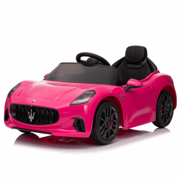 Licensed Maserati Ηλεκτροκίνητο Παιδικό Αυτοκίνητο 12V – Με Τηλεχειριστήριο, Bluetooth, LED Φώτα & Ανοιγόμενες Πόρτες - ΡΟΖ