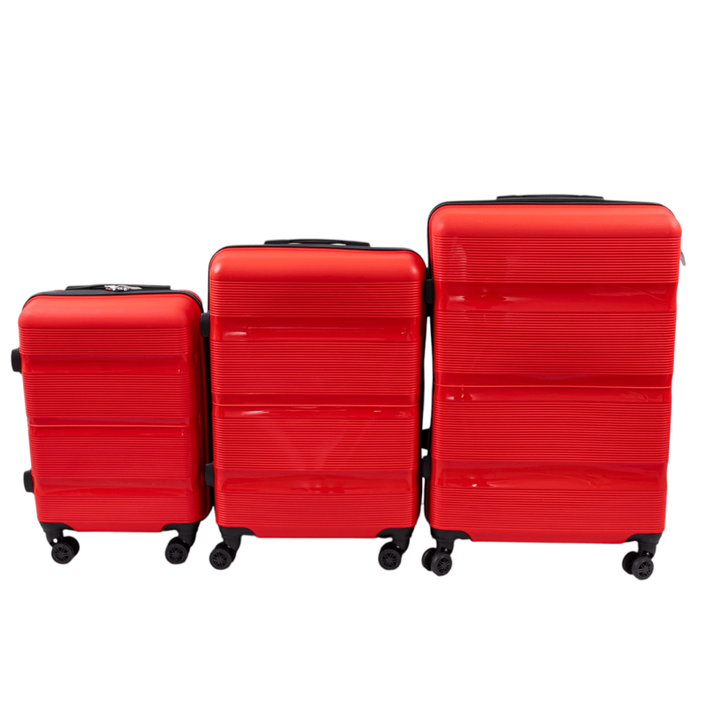 TRAVEL LINE Σετ Βαλίτσες 3 Τεμαχίων 20″-24″-28″ – Σκληρές, Ελαφριές & Ανθεκτικές - ΚΟΚΚΙΝΟ ΑΝΟΙΧΤΟ - Image 2