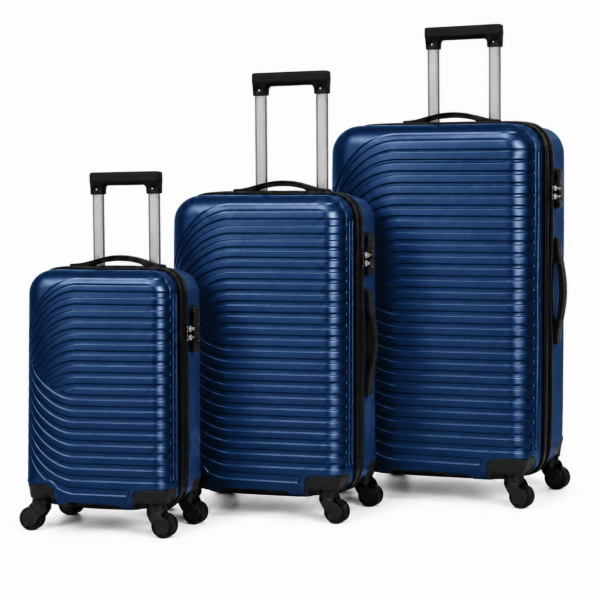 MOVE Σετ Βαλίτσες 3 Τεμαχίων 20″-24″-28″ – Σκληρές, Ελαφριές & Ανθεκτικές – ΜΠΛΕ ΣΚΟΥΡΟ