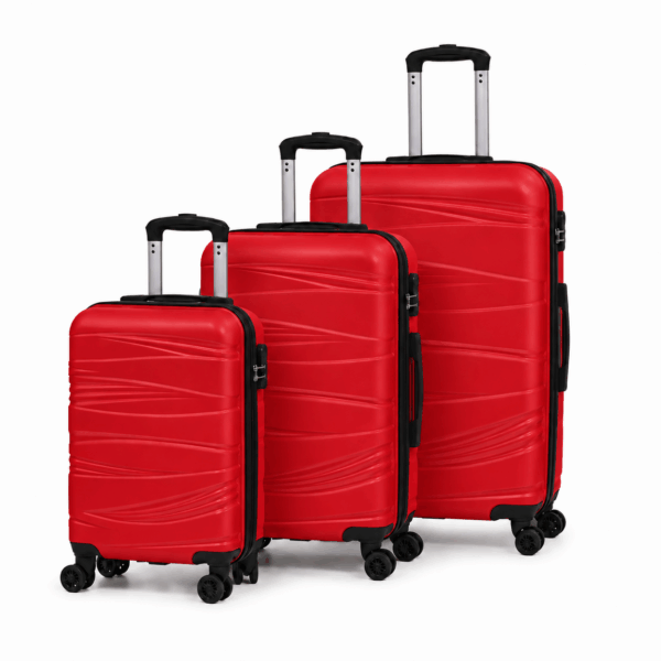 MILANO Σετ Βαλίτσες 3 Τεμαχίων 20″-24″-28″ – Σκληρές, Ελαφριές & Ανθεκτικές – ΚΟΚΚΙΝΟ