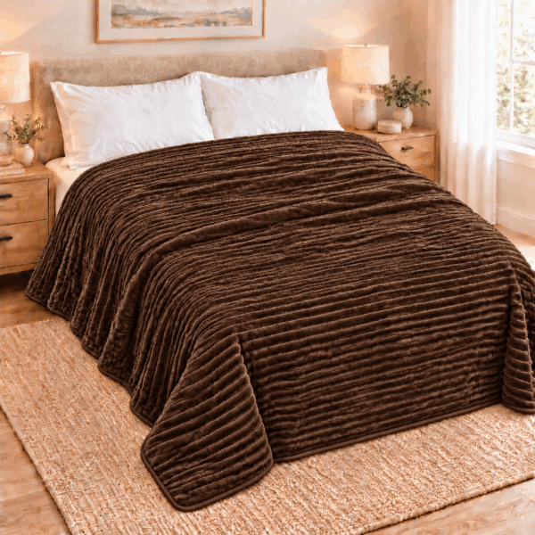 FLANNEL Sherpa Ultra Soft Διπλή Κουβέρτα 2KG - 220x230 - ΚΑΦΕ