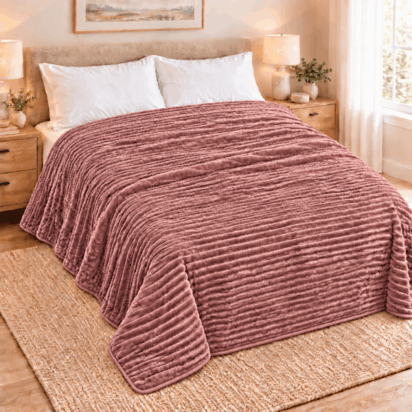 FLANNEL Sherpa Ultra Soft Διπλή Κουβέρτα 2KG - 220x230 - ΣΑΠΙΟ ΜΗΛΟ