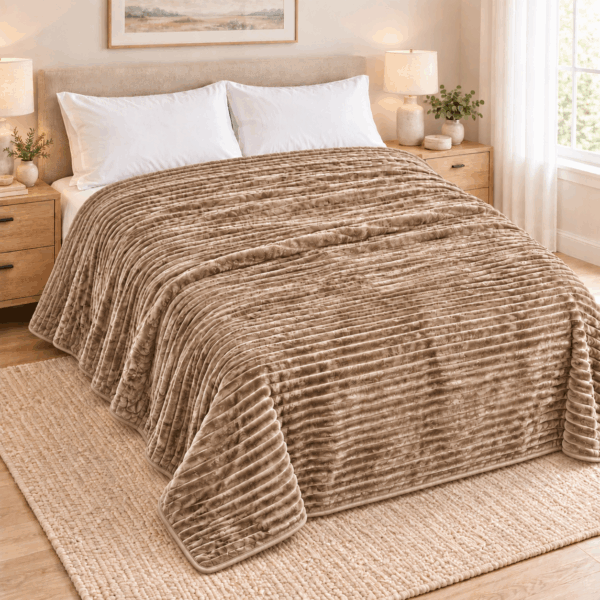 FLANNEL Sherpa Ultra Soft Διπλή Κουβέρτα 2KG - 220x230 - ΜΠΕΖ